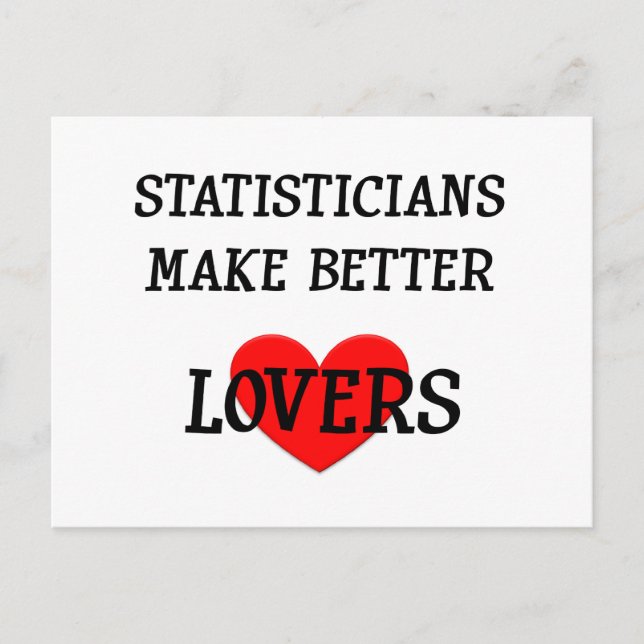 Carte Postale Les statisticiens font de meilleurs amoureux (Devant)