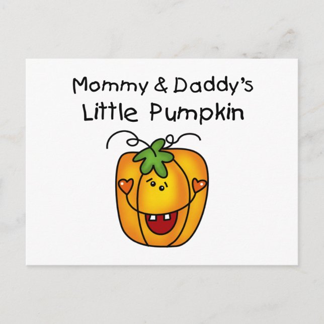 Carte Postale Les t-shirts et cadeaux Citrouilles de maman et pa (Devant)