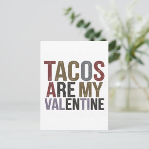 Carte Postale Les Tacos sont ma Saint Valentin