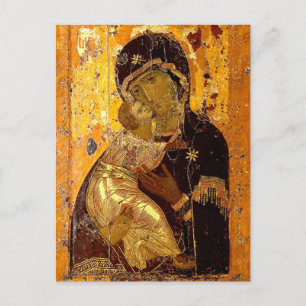 Carte Postale Les Theotokos de l'icône de Vladimir