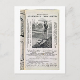 Carte Postale Les tondeuses à gazon "Archimède", célébrées par