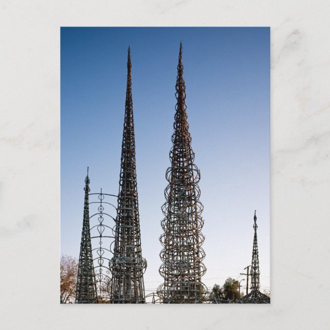 Carte Postale Les tours Watts de Los Angeles (Devant)