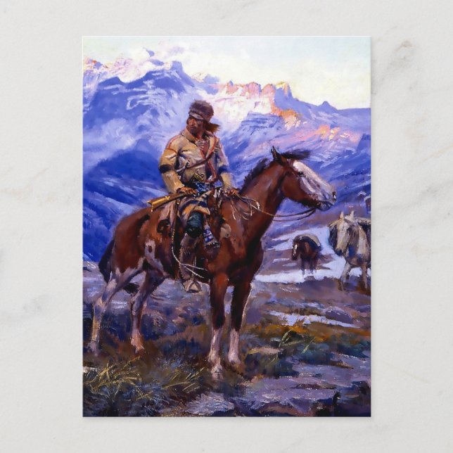 Carte Postale "Les Trappers Libres" de Charles M Russell (Devant)
