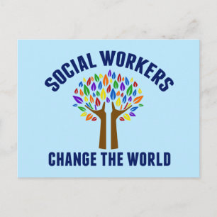 Carte Postale Les travailleurs sociaux changent l'inspiration mo