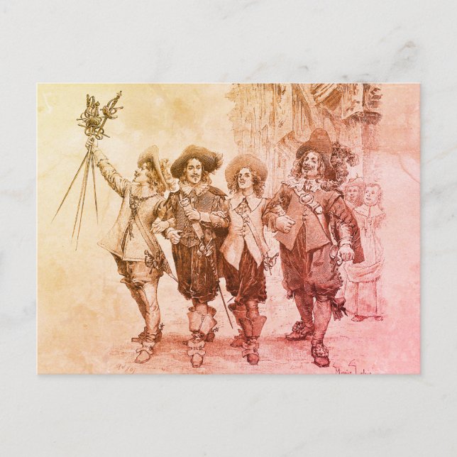 Carte Postale Les trois mousquetaires par Alexandre Dumas (Devant)