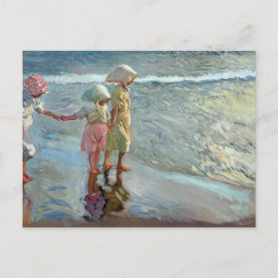 Carte Postale Les trois sœurs sur la plage par Joaquin Sorolla