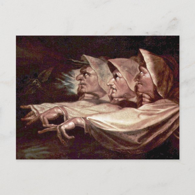 Carte Postale Les Trois Sorcières Anglais - Les Soeurs Étranges  (Devant)