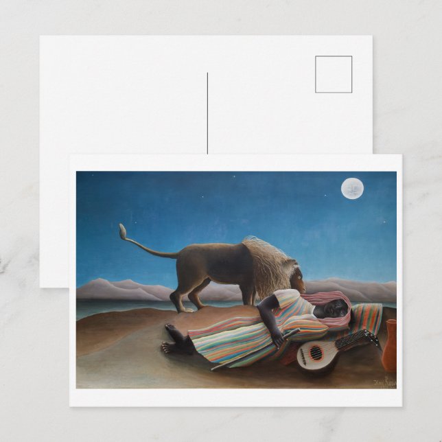 Carte Postale Les Tsiganes qui dorment | Henri Rousseau | (Devant / Derrière)