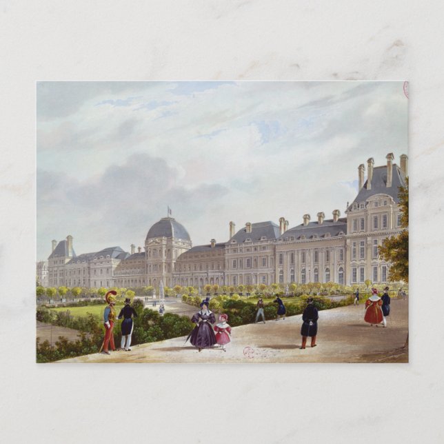 Carte Postale Les Tuileries pendant la Restauration (Devant)