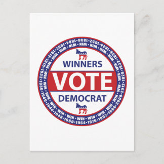 Carte Postale Les vainqueurs votent démocrate