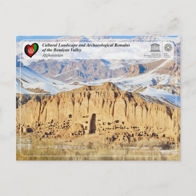 Carte Postale Les vestiges archéologiques de la vallée de Bamiya (Devant)