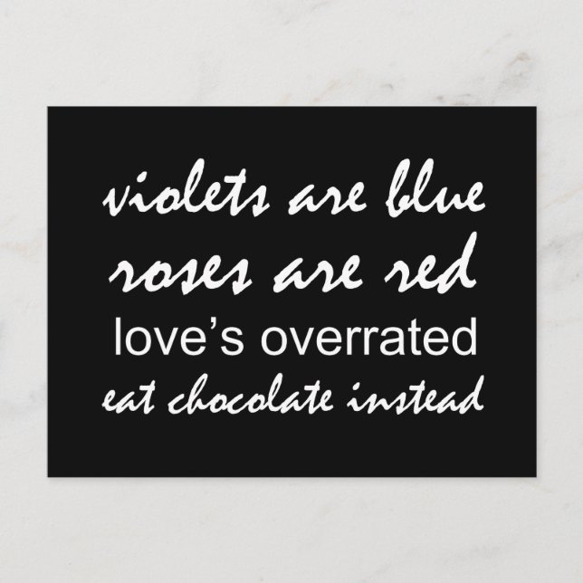 Carte Postale Les violettes sont bleues (Devant)