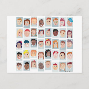 Carte Postale Les visages de l'enfant