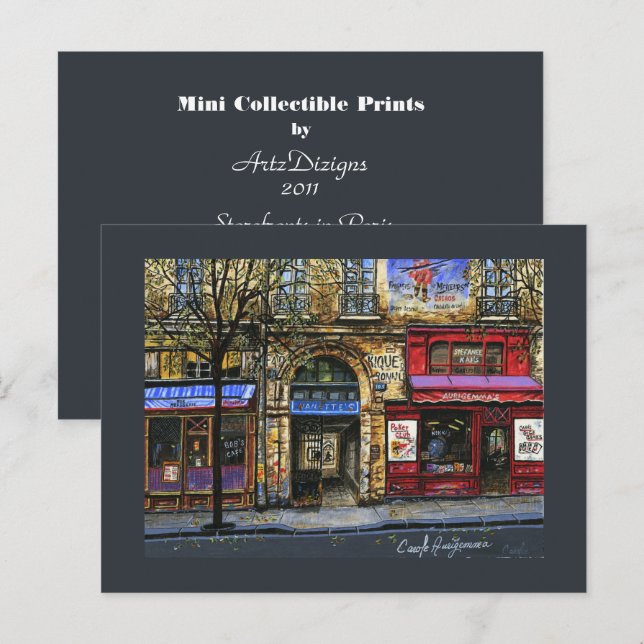 Carte Postale Les vitrines à Paris Imprimantes miniatures (Devant / Derrière)