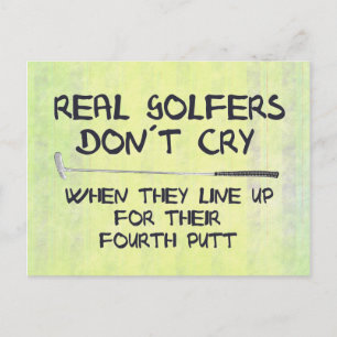 Carte Postale Les vrais golfeurs ne pleurent pas