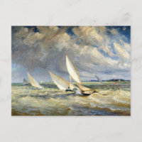 Les yachts courent par mauvais temps