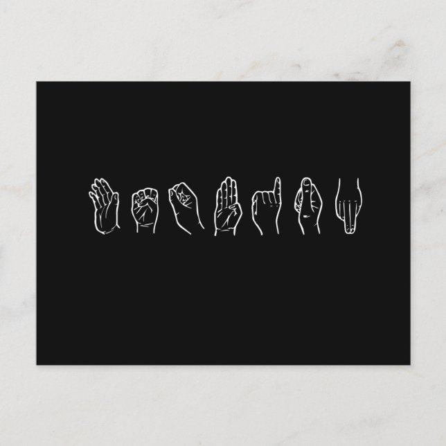 CARTE POSTALE LESBIEN EN LANGUE SIGNE (Devant)