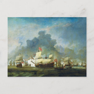 Carte Postale L'escarmouche de Michiel Adriaensz de Ruyter