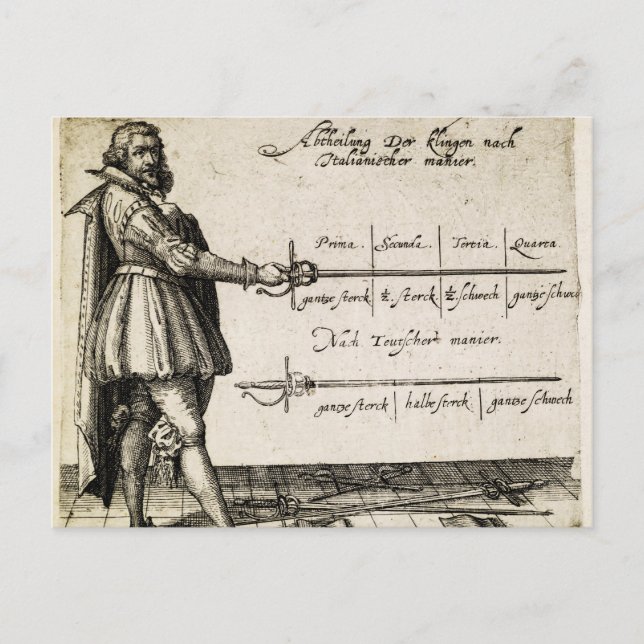 Carte Postale L'escrime Renaissance (Devant)