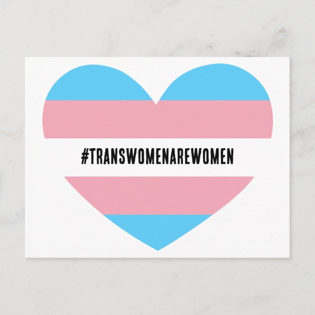 Carte Postale #LESFEMMESTRANSIDENTITAIRESSONTFEMMES Cœur (Devant)