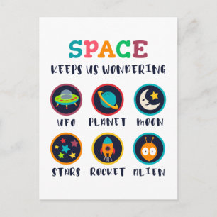 Carte Postale L'espace nous fait nous poser des questions