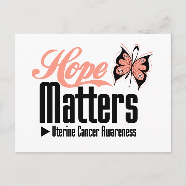 Carte Postale L'ESPOIR DU Cancer utérin COMPTE (Devant)