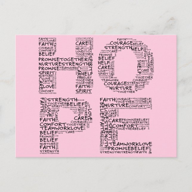 Carte Postale L'Esprit de l'Espoir (Texte noir) (Devant)