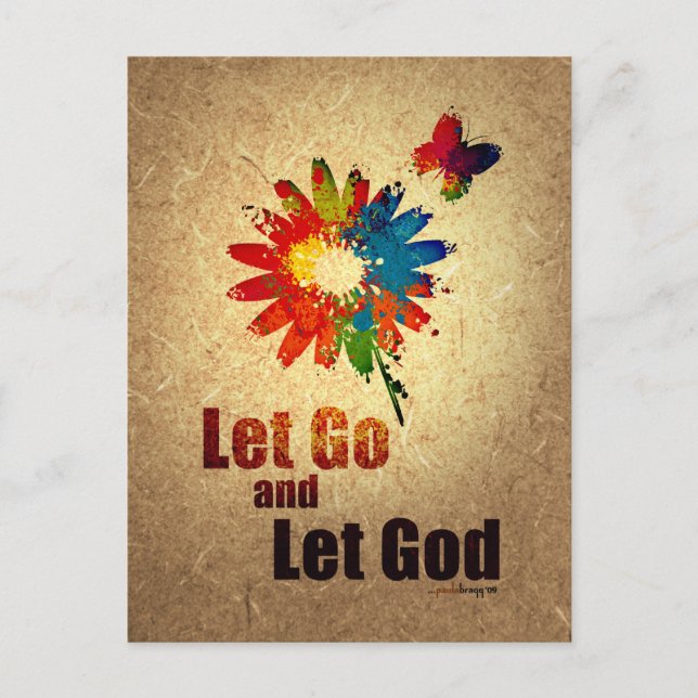 Carte Postale Let Go and Let God (programme de rétablissement en (Devant)