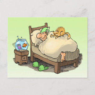 Carte Postale let me sleep longsleeper postcard