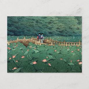 Carte Postale L'étang au sanctuaire de Benton Kawase Hasui