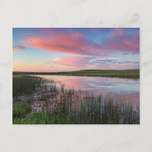 Carte Postale L'étang Des Prairies Reflète Des Nuages De Lever D