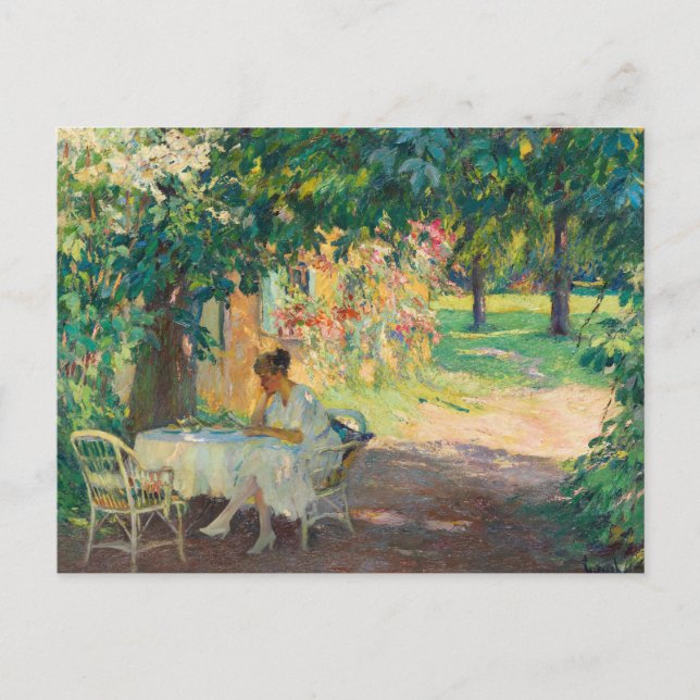 Carte Postale L'été dans le jardin | Edward Cucuel (Devant)