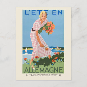 Carte Postale L'été en Allemagne Poster vintage 1935