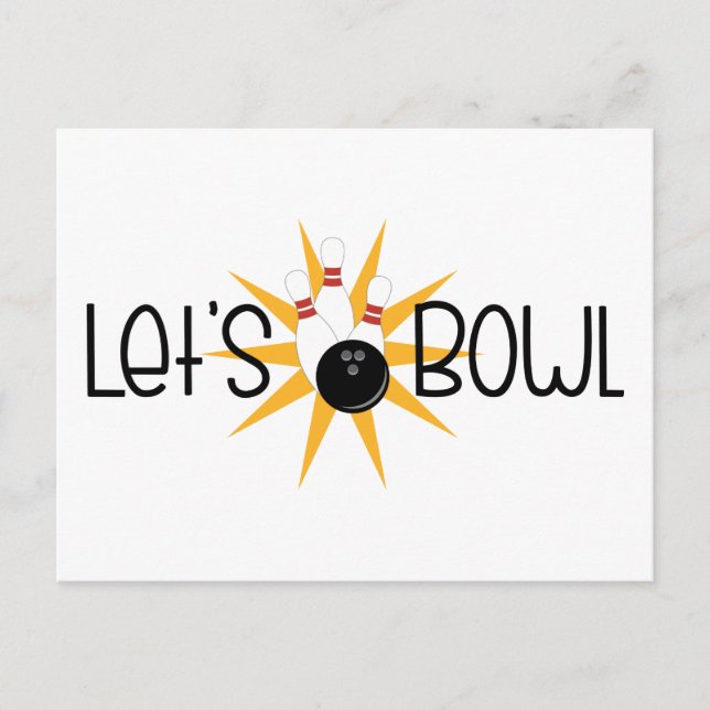 Carte Postale Lets Bowl (Devant)