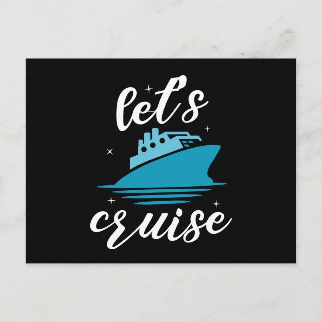 Carte Postale Lets Cruise Cruise Cruise bateau cadeau de vacance (Devant)