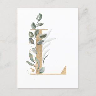Carte Postale Letter L monogram