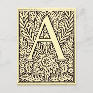 Carte Postale LETTRE AlphabET A