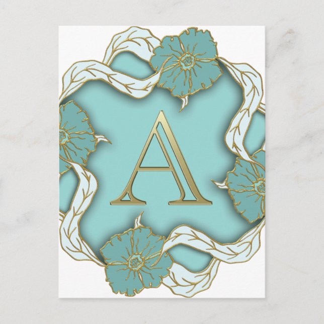 Carte Postale Lettre alphabet meilleur Arrière - plan de monogra (Devant)