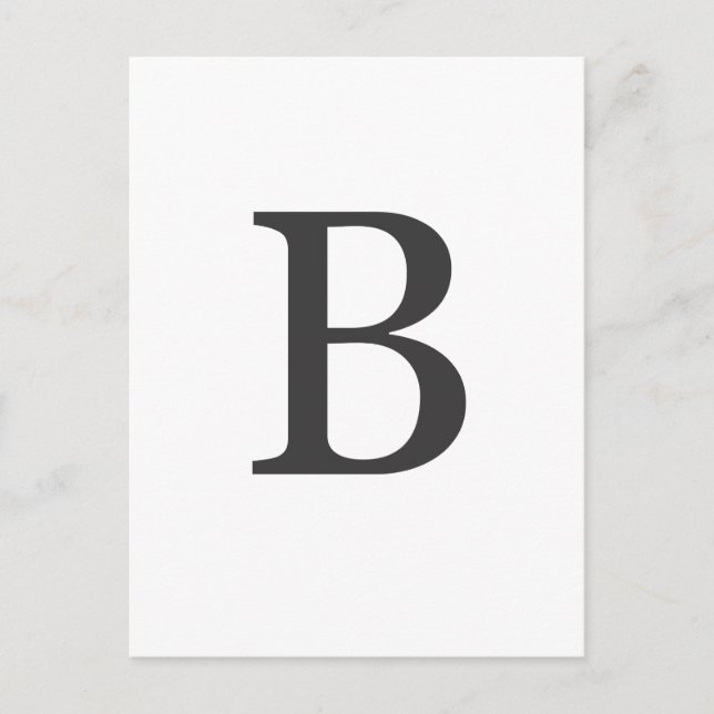 Carte Postale "lettre B" (Devant)
