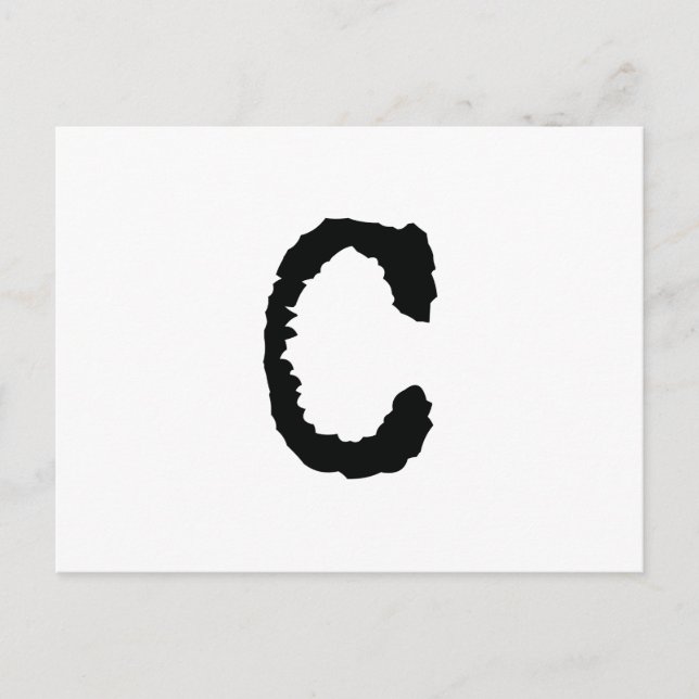 Carte Postale Lettre C (Devant)