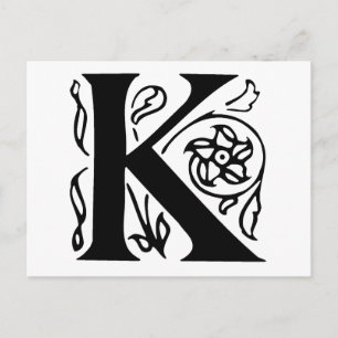 Carte Postale Lettre chic K