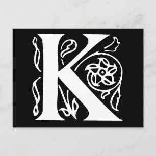 Carte Postale Lettre chic K