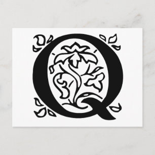 Carte Postale Lettre chic Q