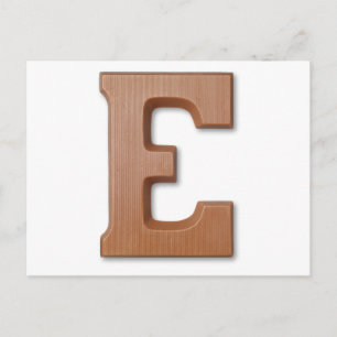 Carte Postale Lettre chocolat E