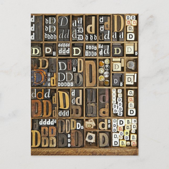 Carte Postale Lettre D (Devant)
