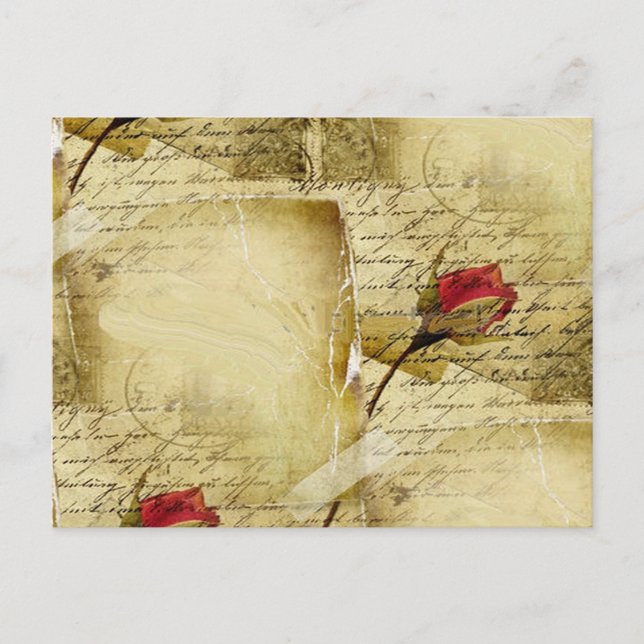 Carte Postale Lettre d'amour Vintage (Devant)