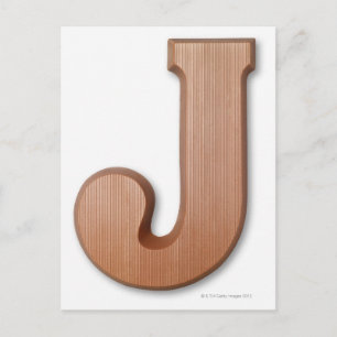 Carte Postale Lettre de chocolat j