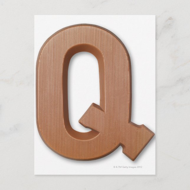 Carte Postale Lettre de chocolat q (Devant)