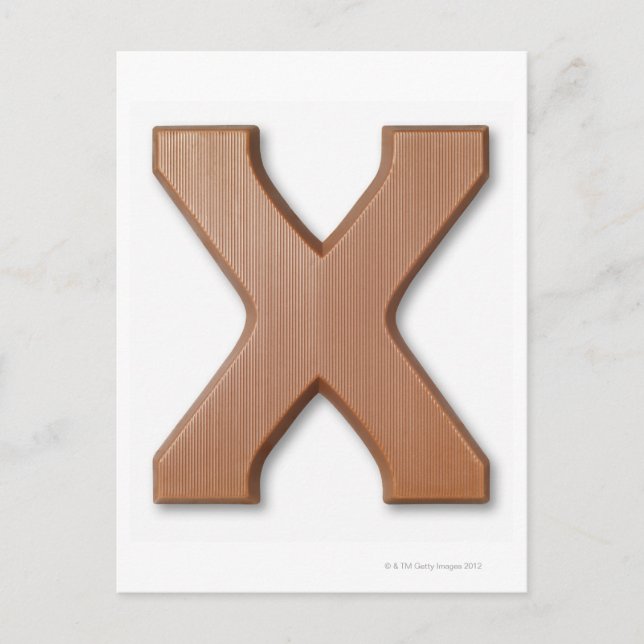 Carte Postale Lettre de chocolat x (Devant)