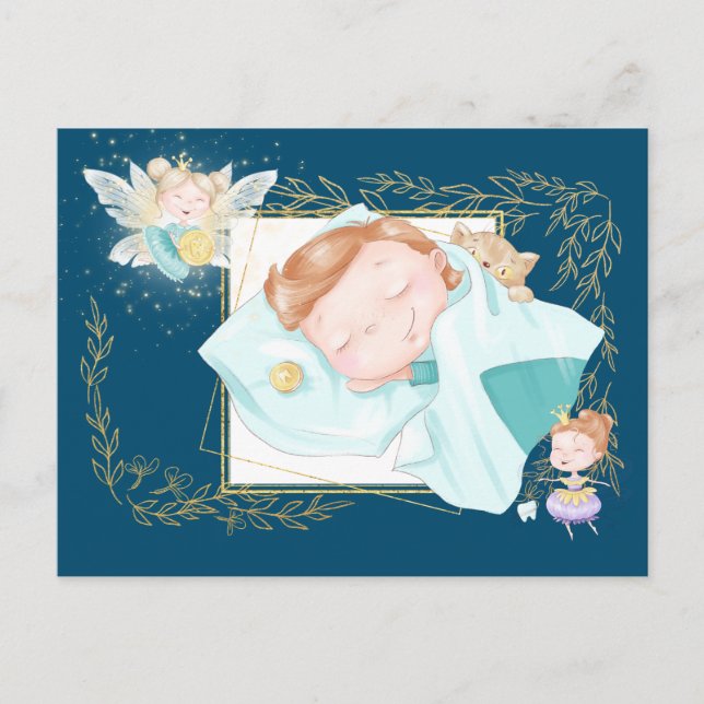 Carte Postale Lettre de fée de dent | princesse avec pièce d'or  (Devant)